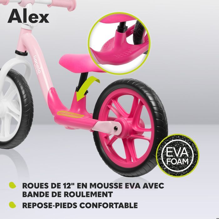 Lionelo - Alex balance bike for children - Pink