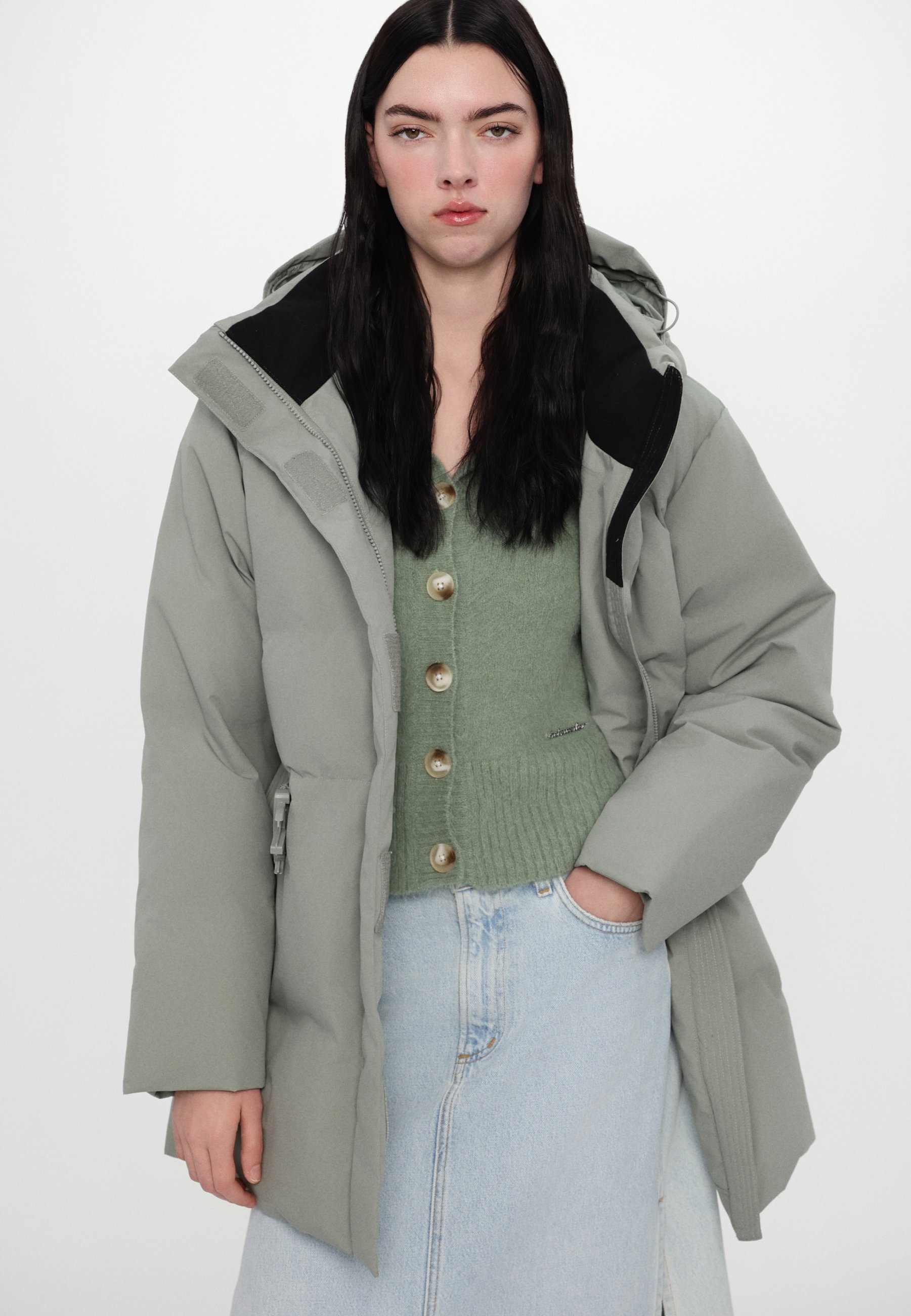 Holzweiler BESSEGGEN JACKET - Pūkinė striukė - žalsvai mėlyna
