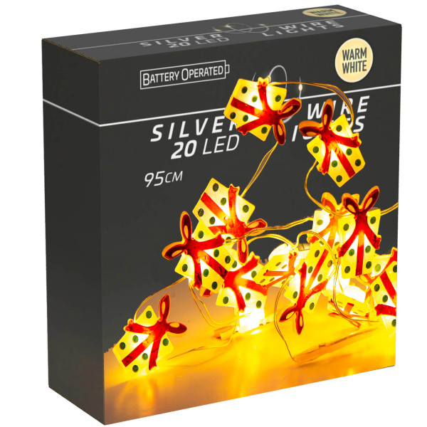 Lampki 20 Led Na Baterie Dekoracja Na Boże Narodzenie 95 Cm