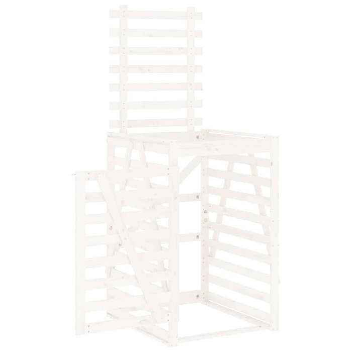 Bin Cover/Shelter for Wheeled Bin - VIDAXL - White Solid Pine Wood CC6783815