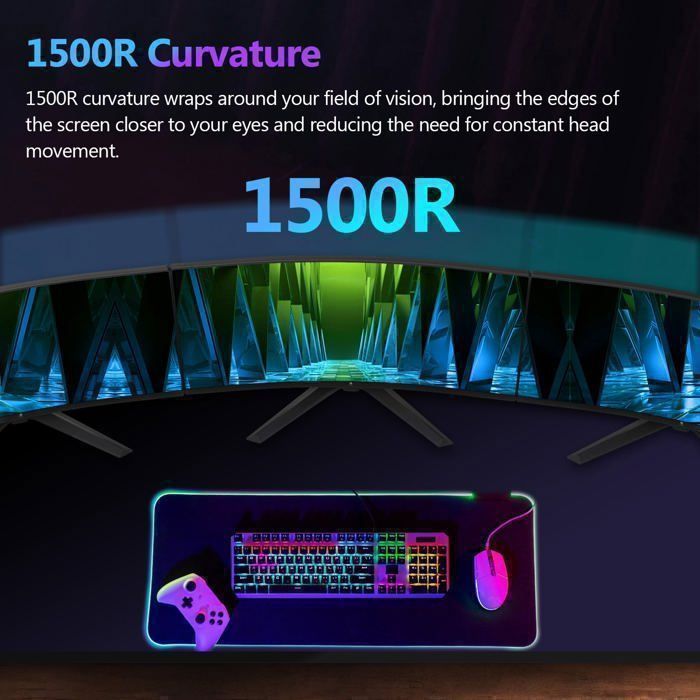 Monitor da gioco curvo Z-EDGE UG27S per PC, 27