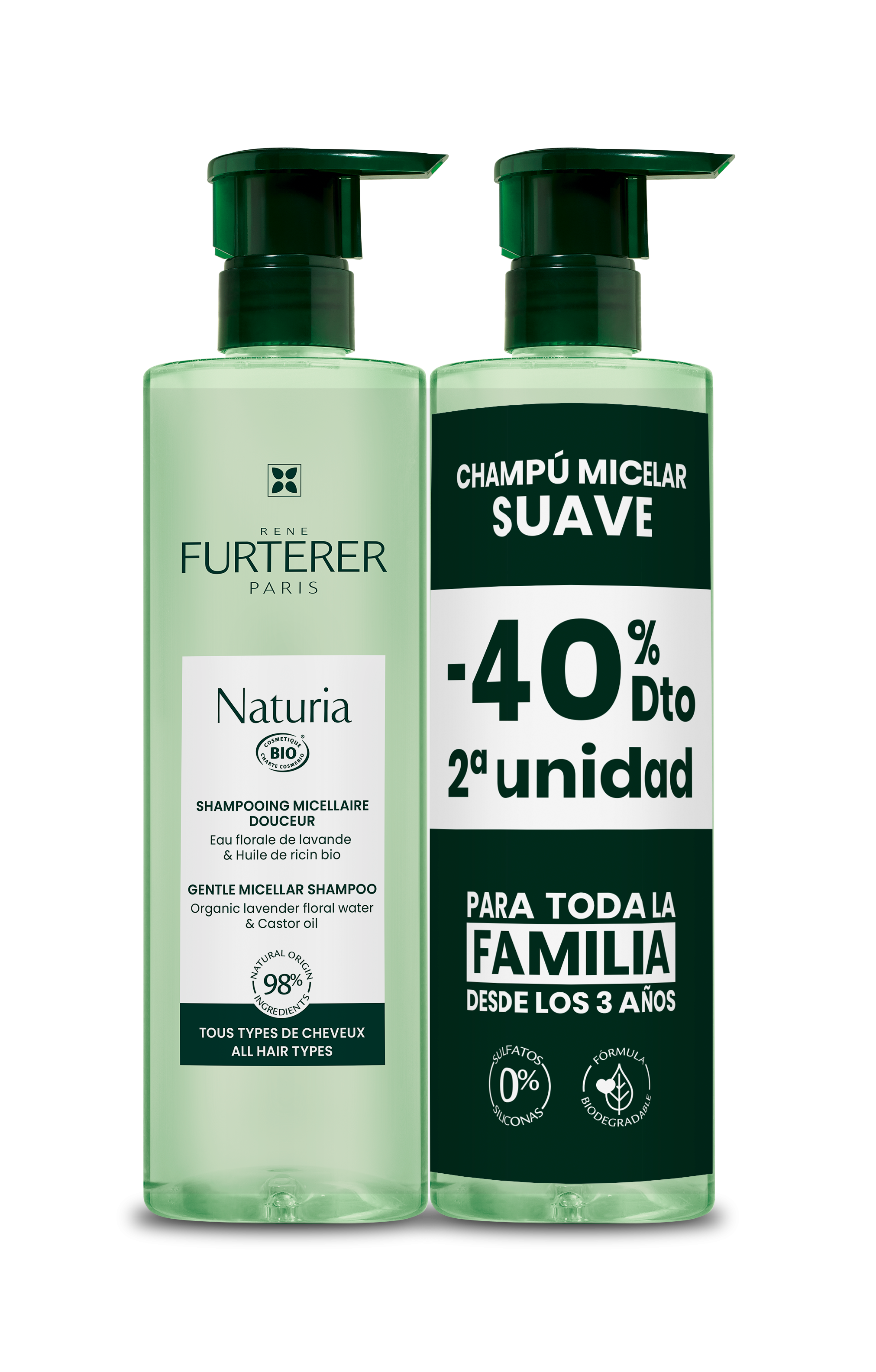 „Naturia“ švelnus micelinis kasdienis šampūnas Šampūnai