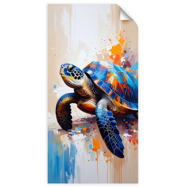 Naklejka na ścianę do salonu sypialni Feeby Żółw Gady Morze Ocean 40x80