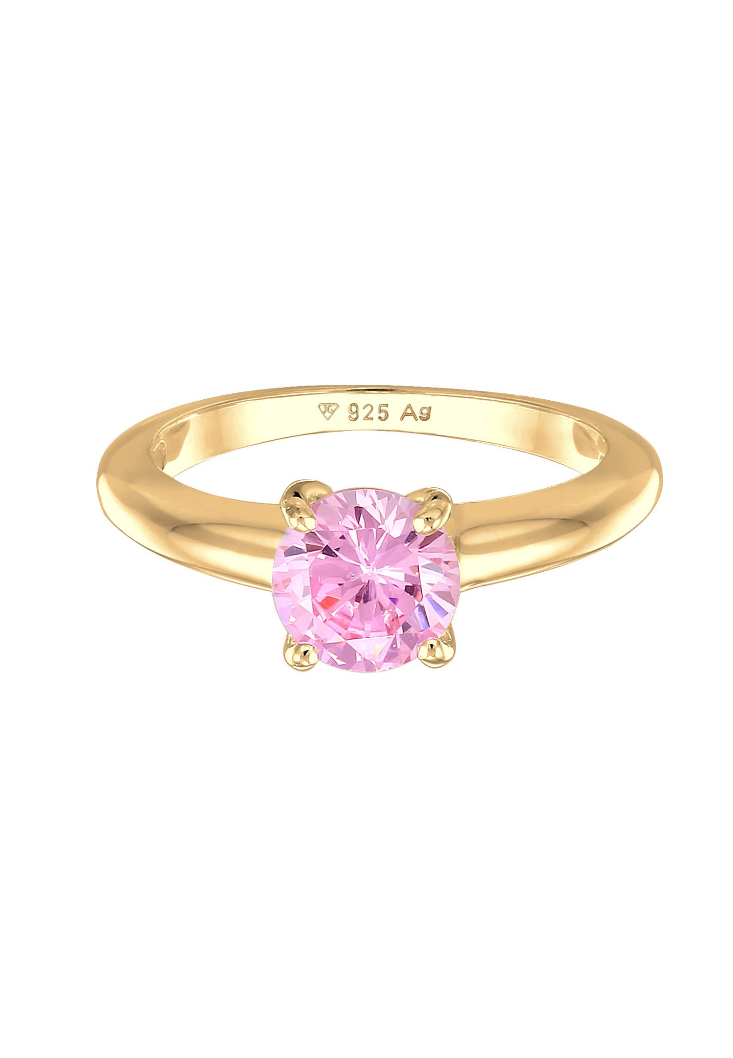 Elli Femmes Solitaire Classique avec cristal de zirconium en argent sterling 925