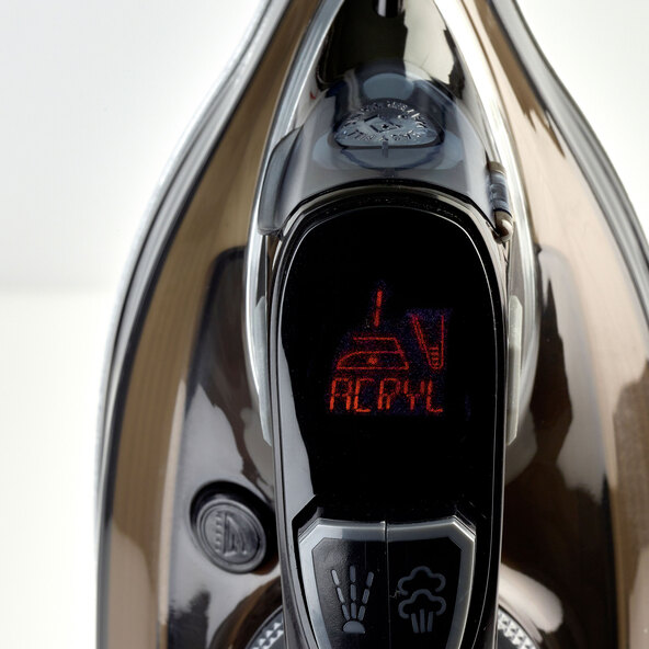 LCD-dampstrygejern, sort