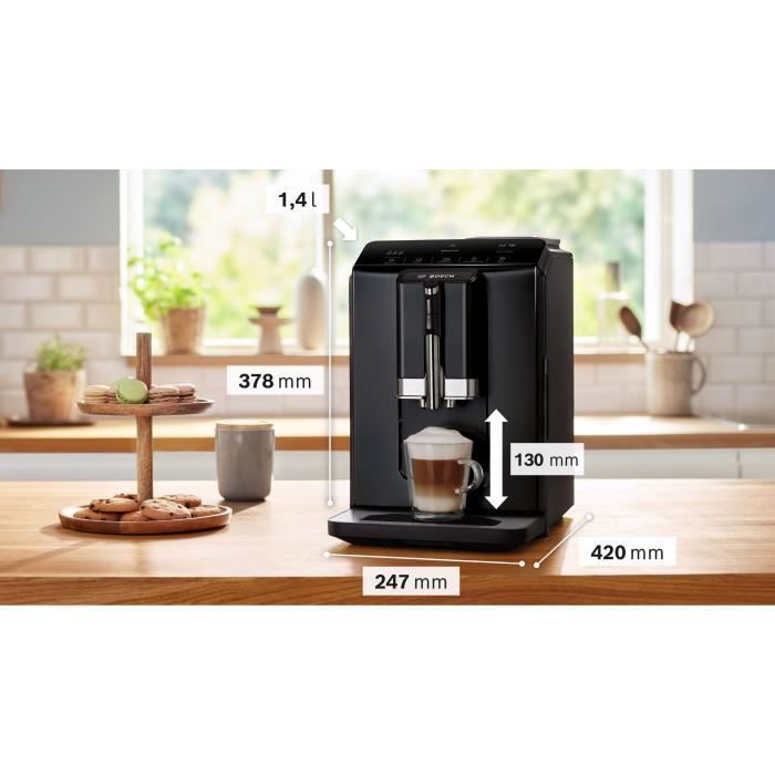 Machine à café broyeur expresso Verocup - BOSCH - TIE20119 Serie 2 - 1300 W - 250 g de grains - 1,4 L - Noir