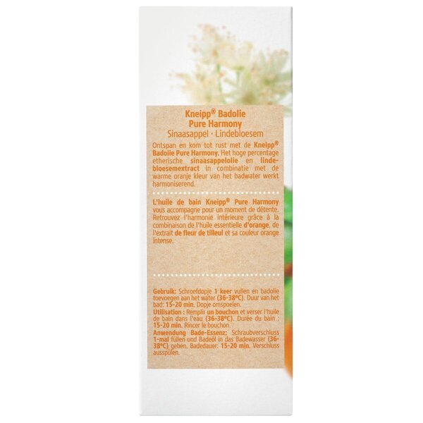 Kneipp Pure Harmony уље за купање са поморанџом и липиним цветом 100 мл
