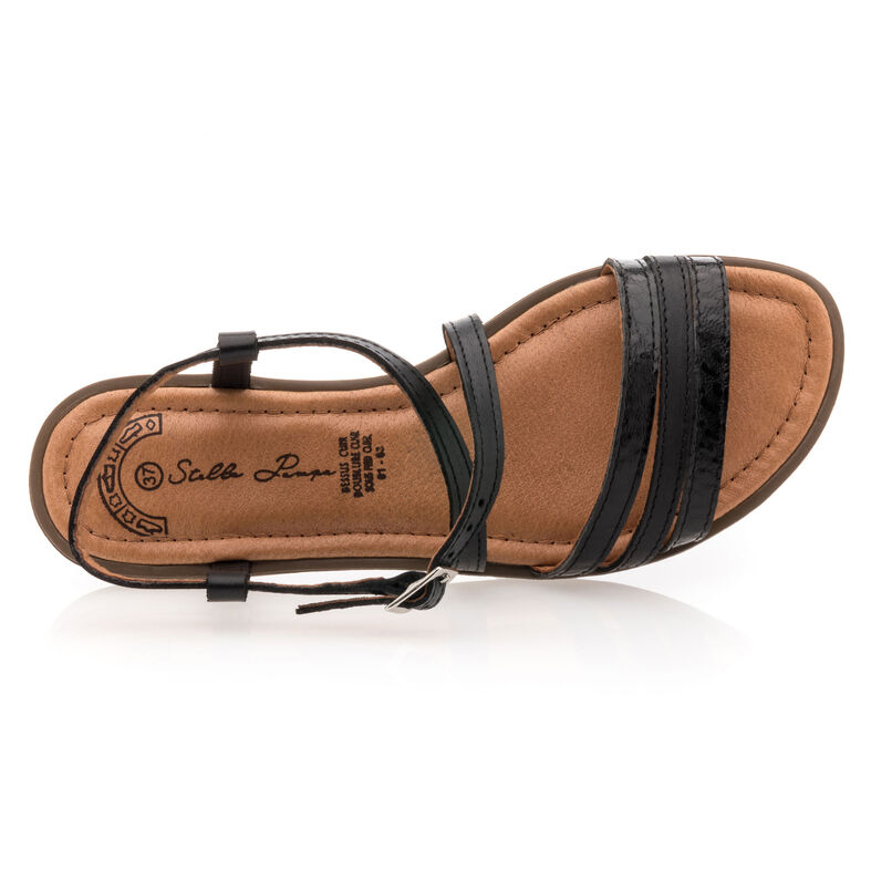 Svarte sandaler / sko med åpen tå til dame