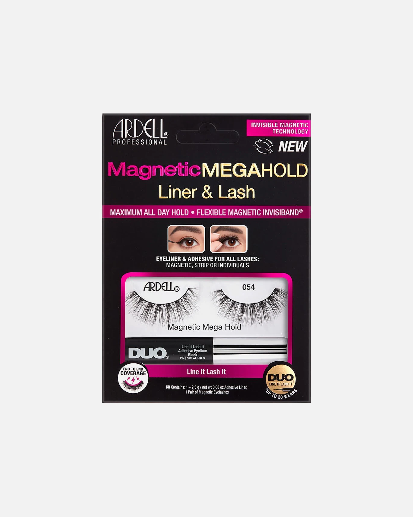 Ardell Faux-cils magnétiques MegaHold 054 Ardell et Colle Eyeliner Duo