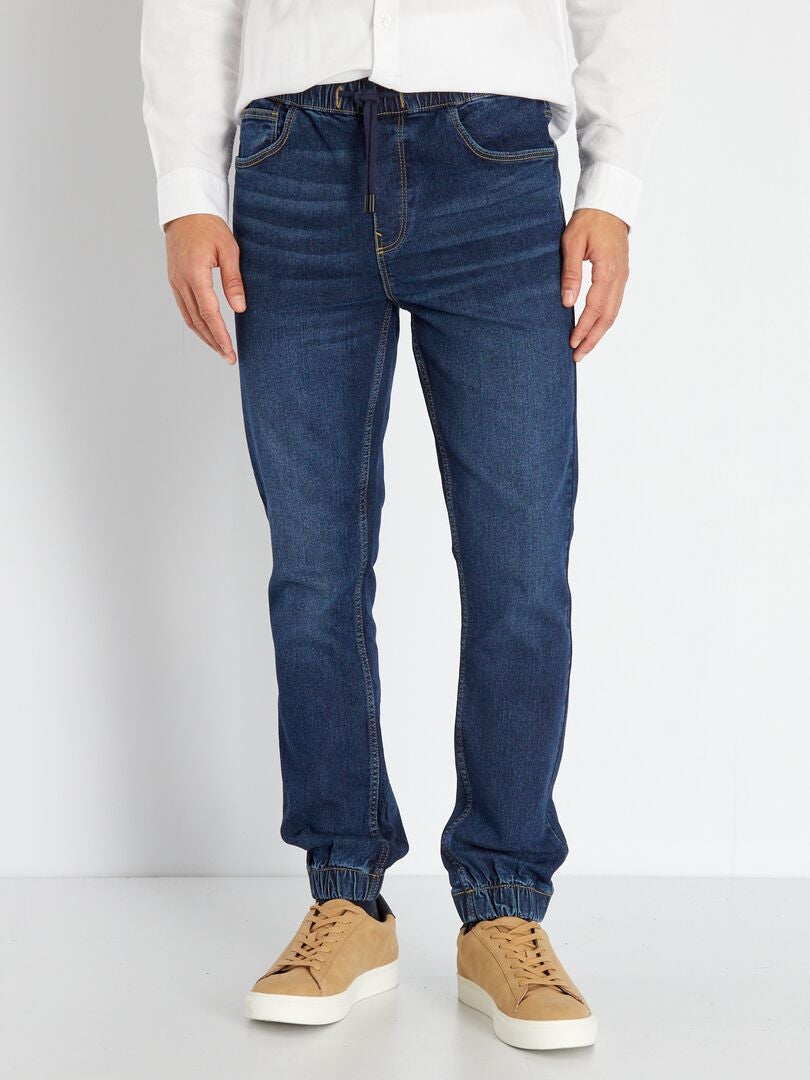 Joggingbroek met elastische tailleband - BLAUW