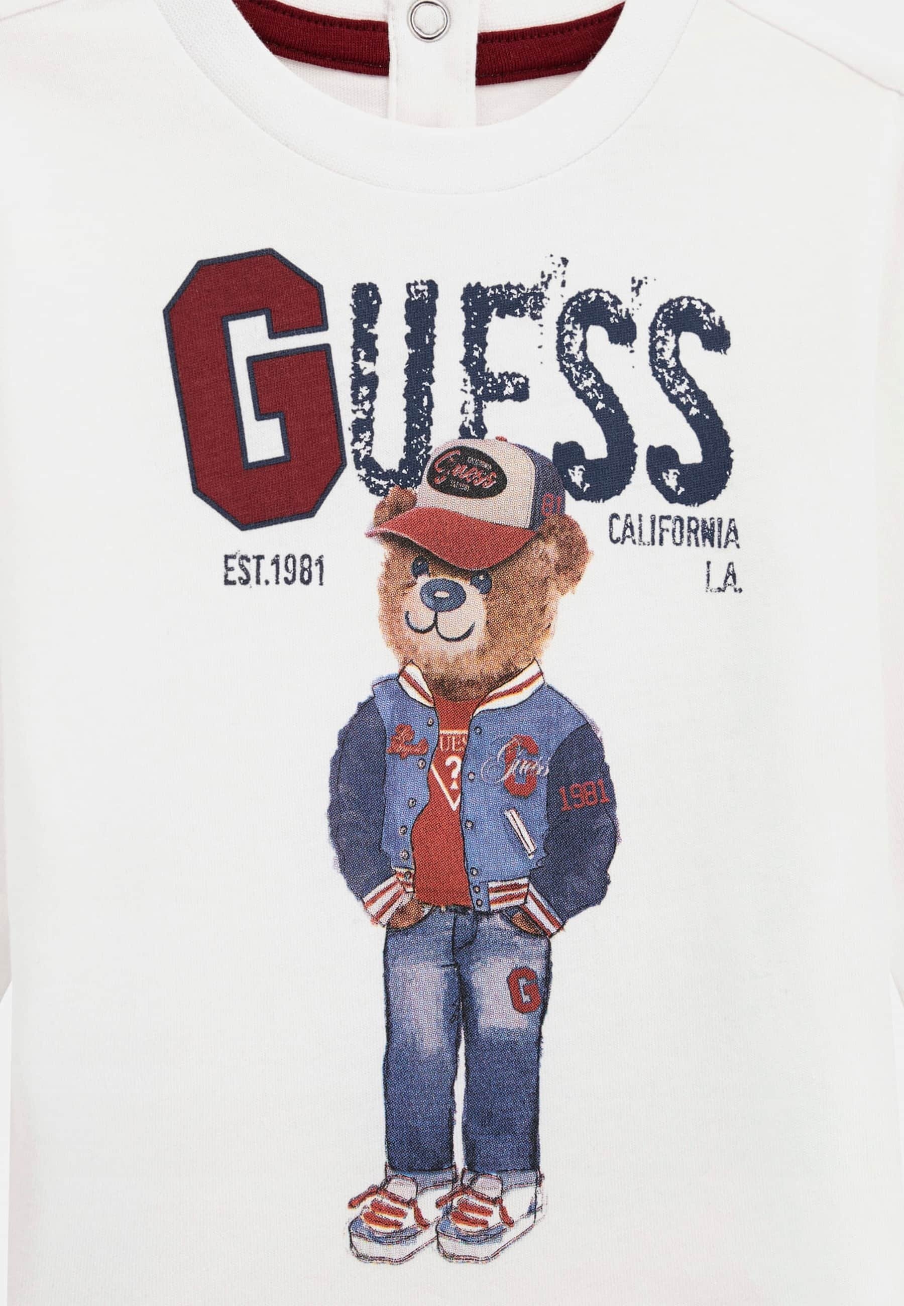 Guess BEDRUCKTES - Top s dlouhým rukávem - weiß