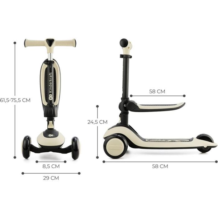 Balance Bike/Scooter - KINDERKRAFT - HALLEY - 3 wheels - 3 kg - White