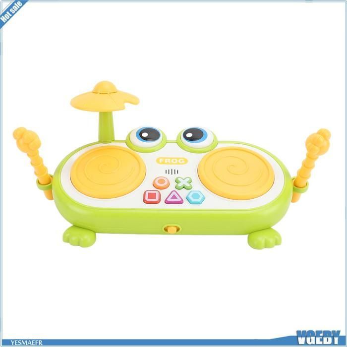 Ashata Jouet de batterie Tambour pour bébé, Instrument de Musique pour Enfants, Ensemble de Batterie pour jouets casse-tete