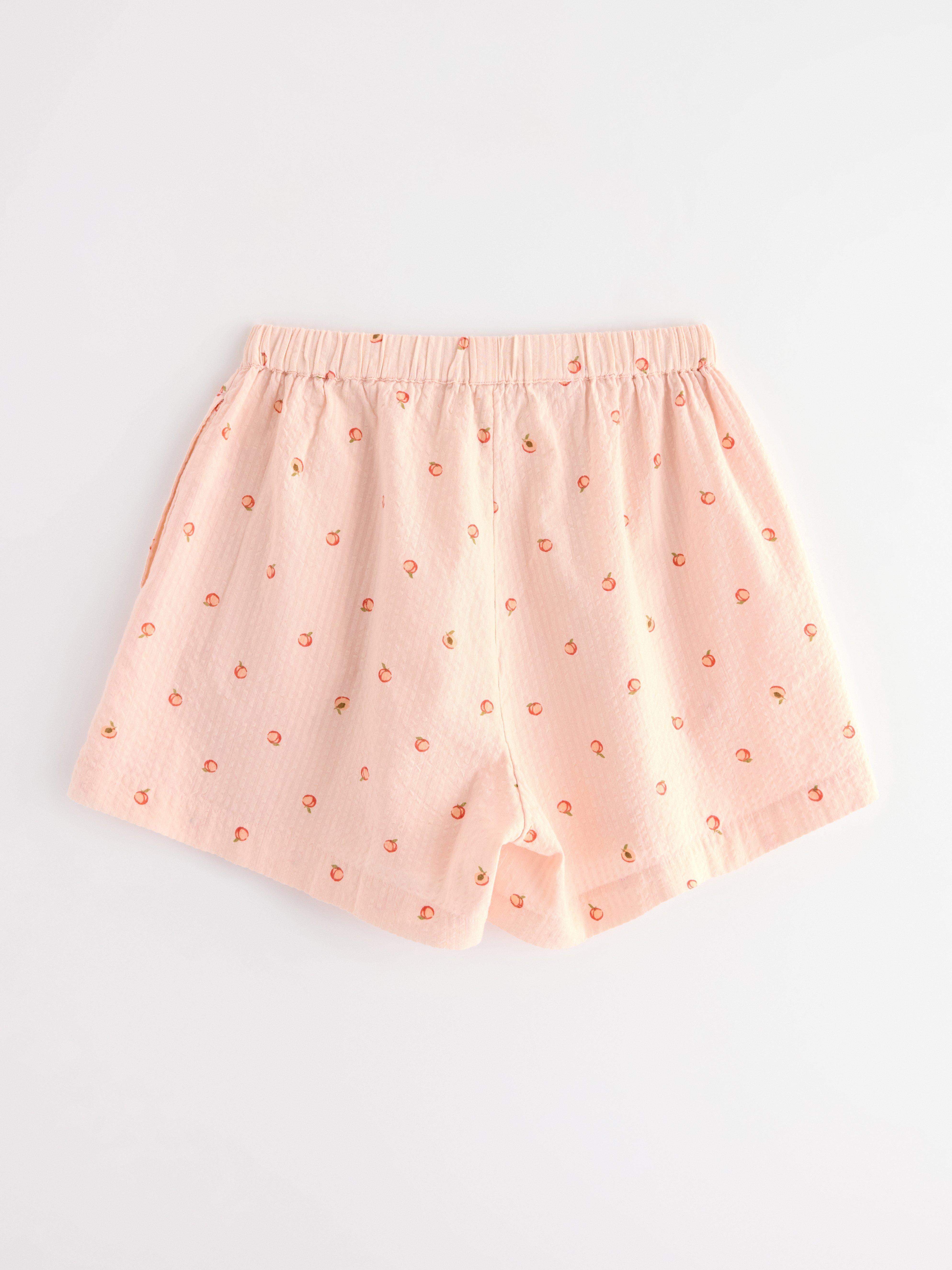 Pyjamasshorts i beek wave-farget lilla