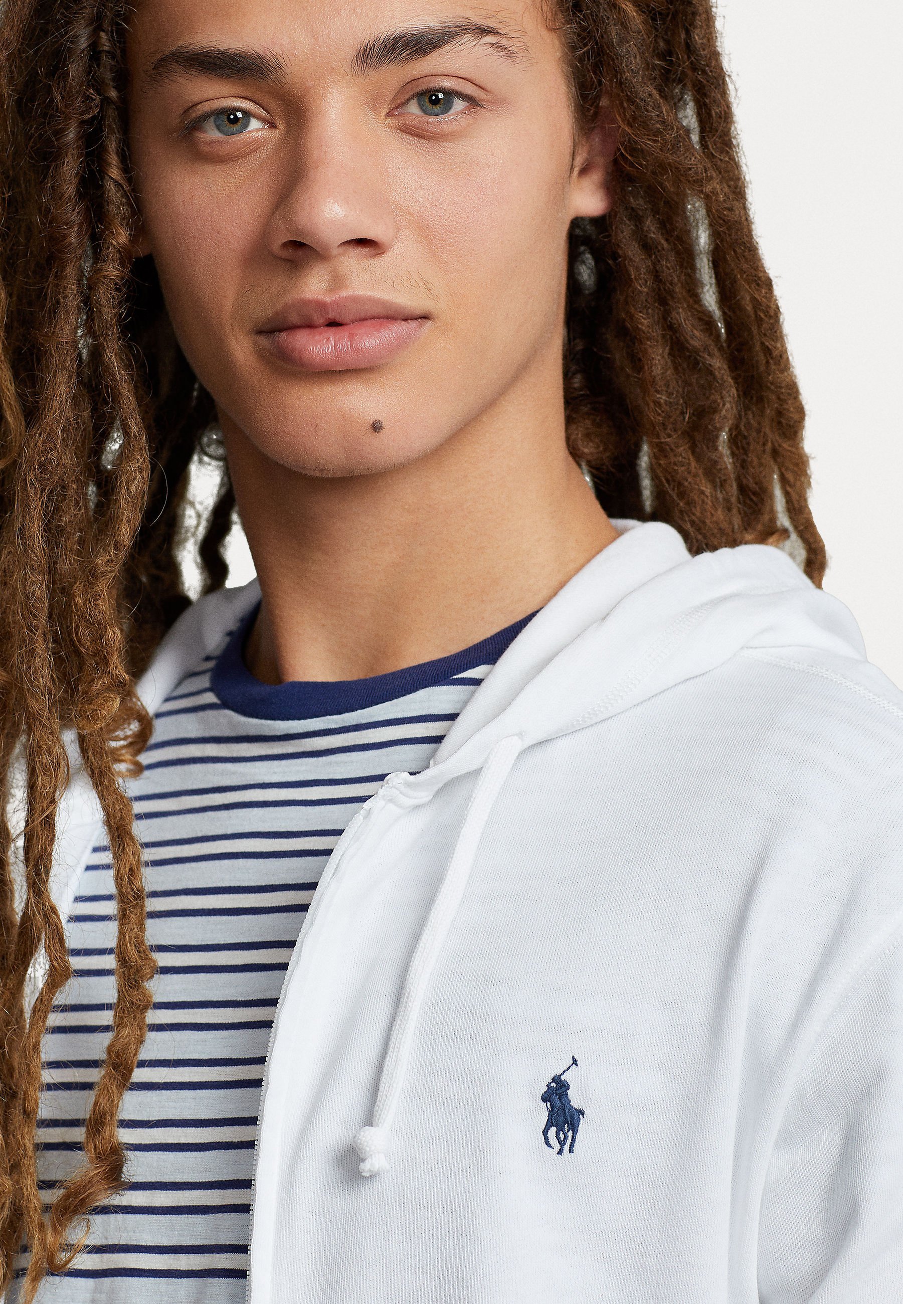 Felpa con cappuccio e zip intera Polo Ralph Lauren SPA TERRY - bianca
