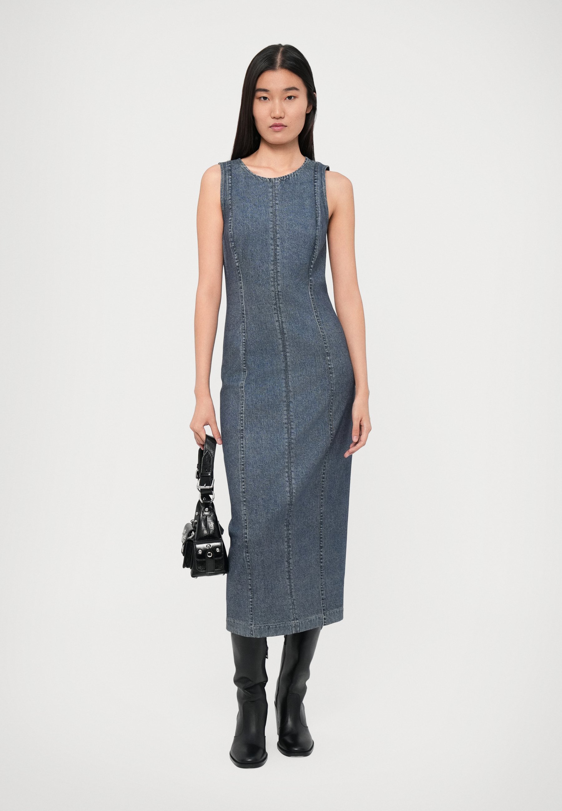 Rag & Bone MIRAMAR PONTE OLIVIA MIDI-JURK - Dagjurk - blauw