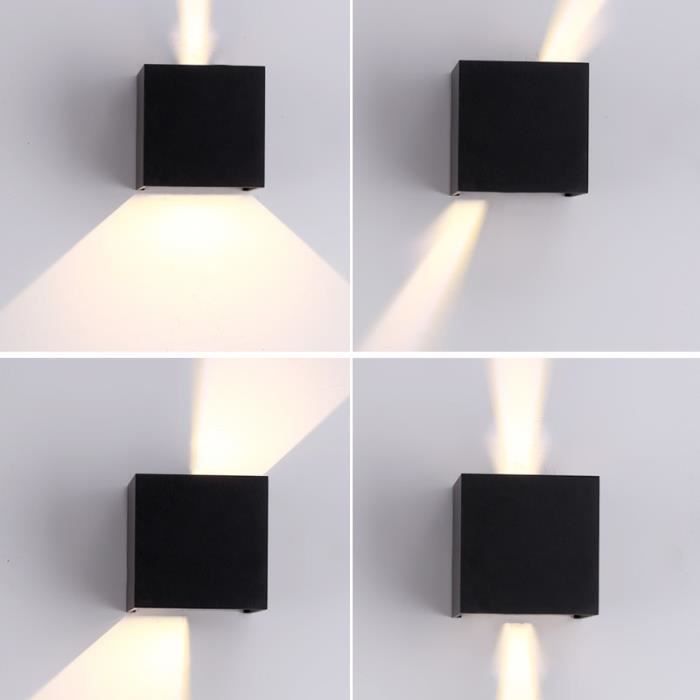 Applique a LED - MARCA - 12W - Corpo nero - Illuminazione regolabile - Per esterni/interni