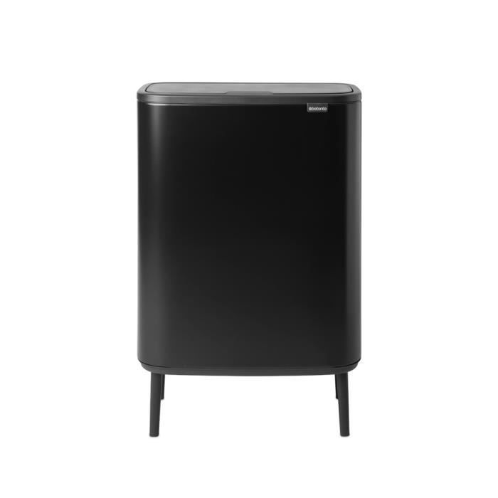 Contenedor de basura BRABANTIA Bo Touch Hi, 2 cubos de 30 L, color negro