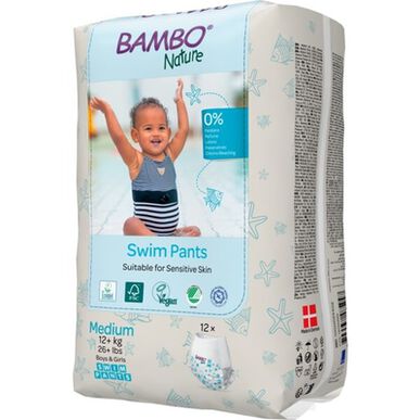 Bambo Nature Swim Sensitive Skin M 12 kg dětské plenky 12 kusů 12 kusů