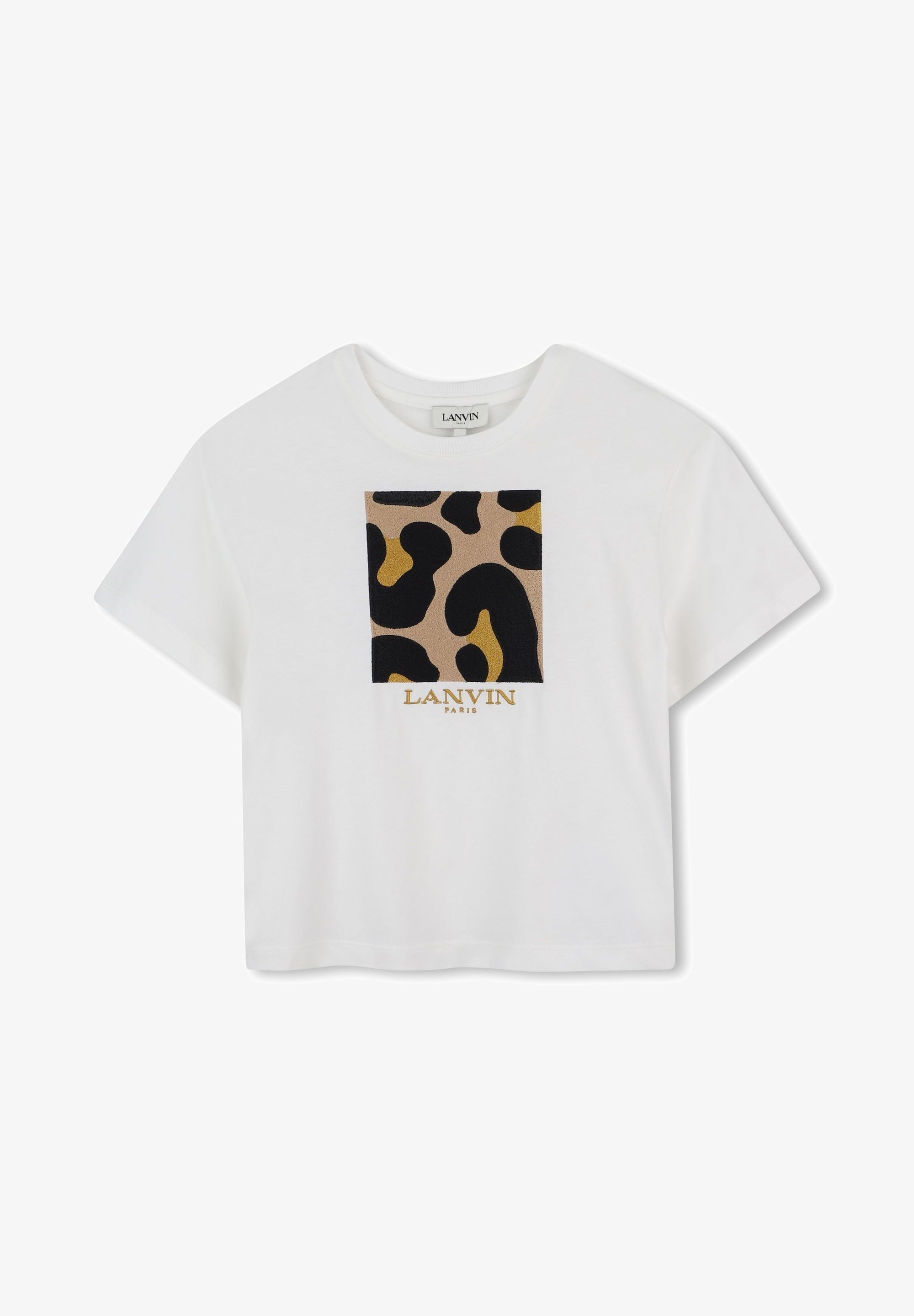 LANVIN MANCHES COURTES - T-shirt imprimé - blanc cassé