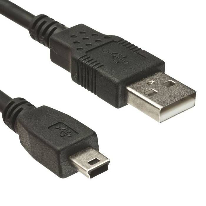 Power Supply :) Mini USB - Fil de câble pour le cordon TomTom GPS (1.5m Noir) - 125, 130, 130s, One, One, 2nd, Edition, One, 3rd,