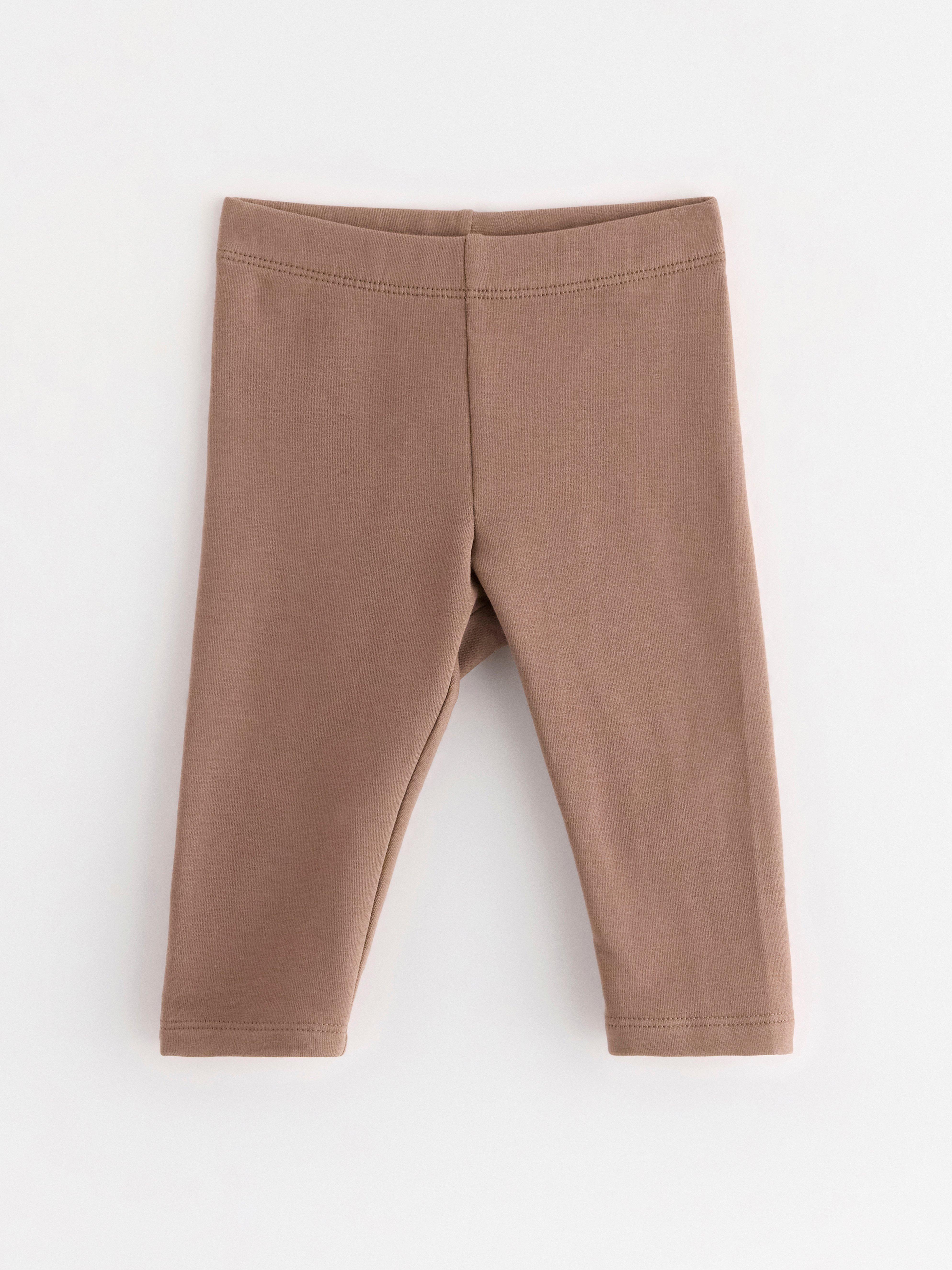 Leggings avec intérieur brossé kaki foncé