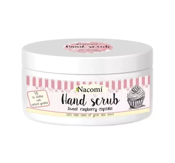 Nacomi Hand Scrub peeling cukrowy do rąk Malinowa Babeczka 125 g