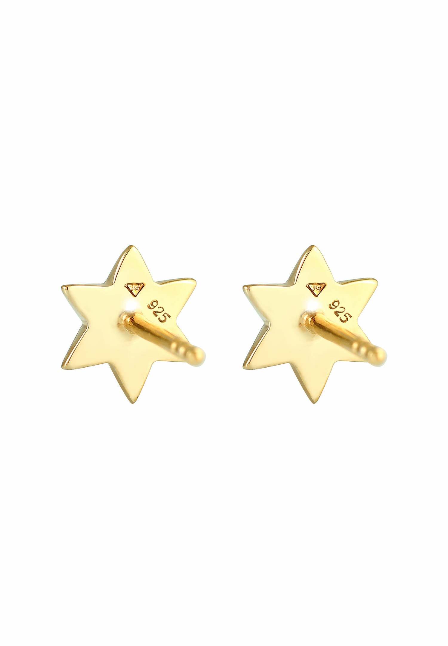 Elli Boucles d'oreilles dames Star Astro Vintage avec Opale synthétique en plaqué or en argent 925 Sterling