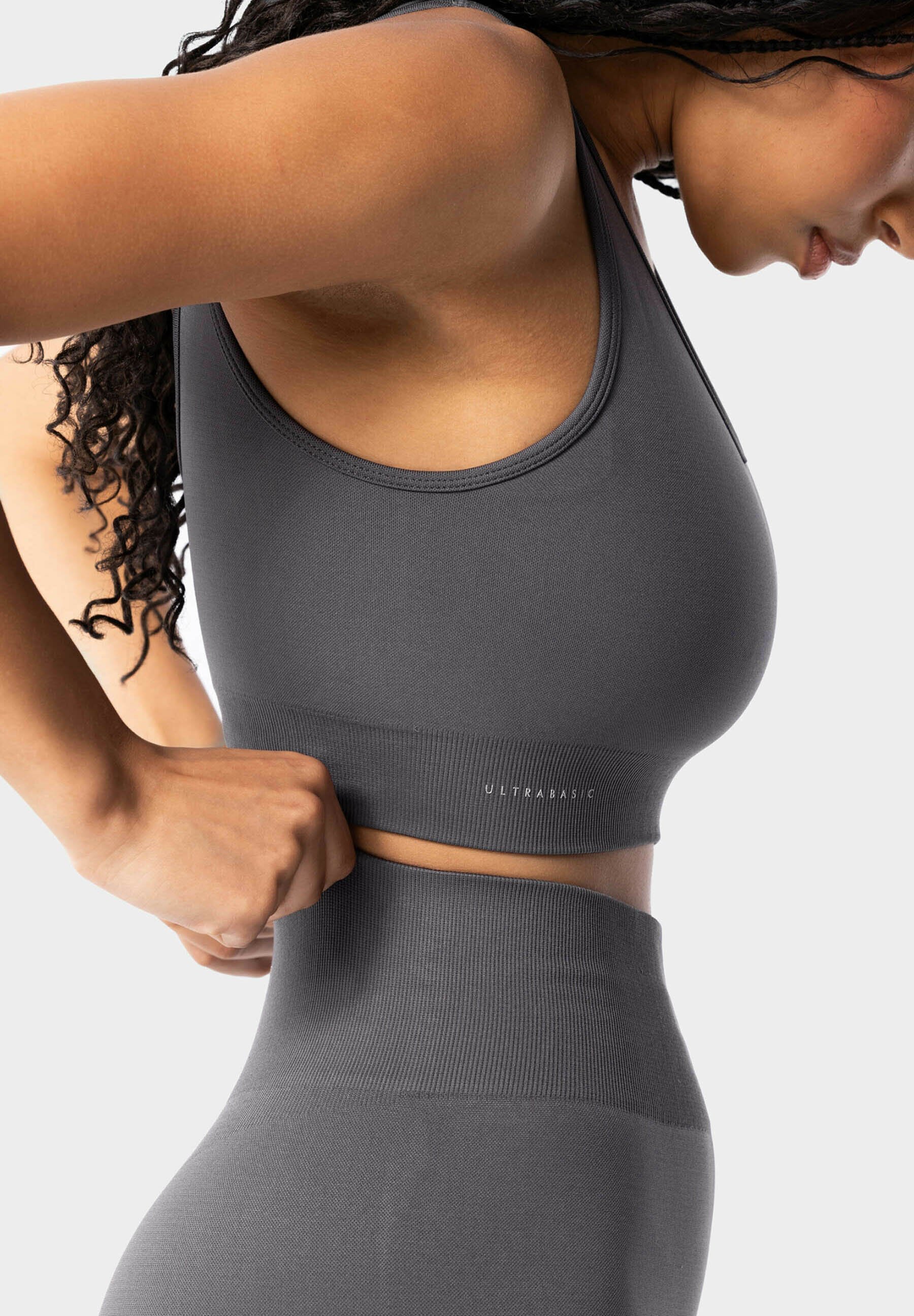 Reggiseno sportivo Carpatree SIMPLY SEAMLESS - Supporto medio - grigio