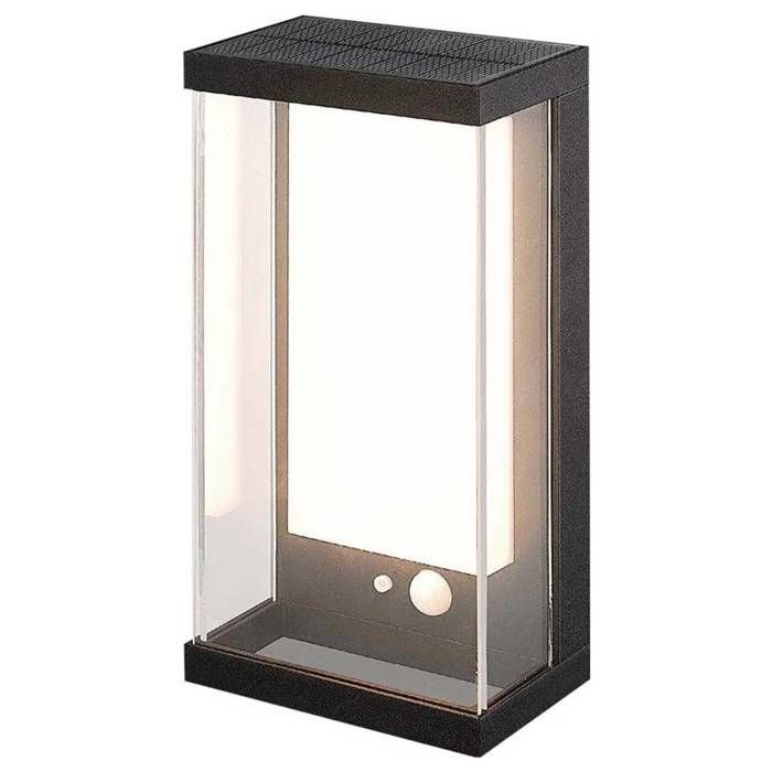 Luminária solar de parede externa - V-TAC - VT-1193 - Sensor de movimento - LED de 1W - Preta