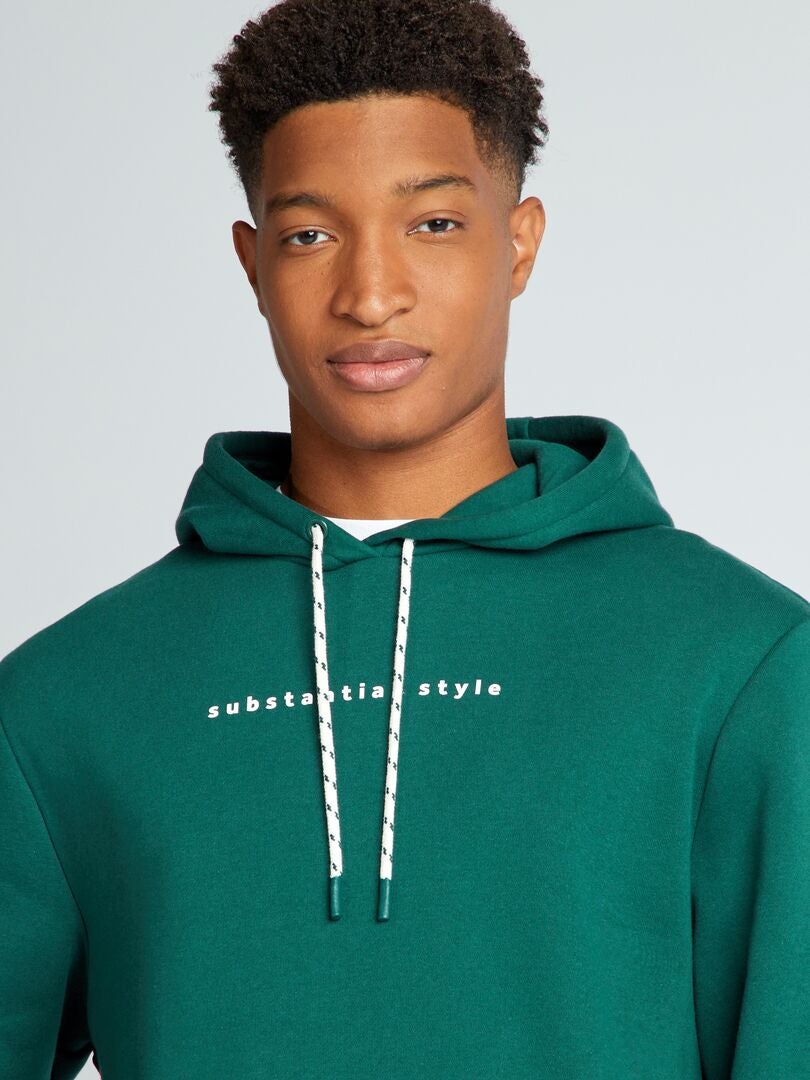 Fleece hoodie +190cm - GROEN