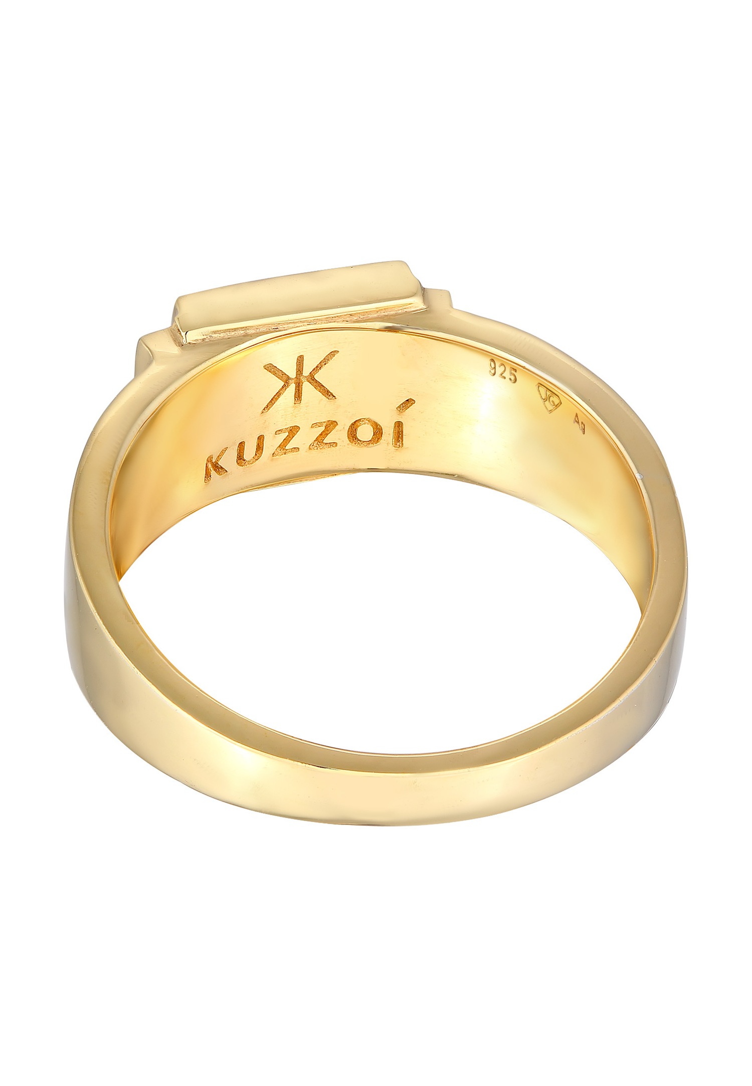 KUZZOI Hommes Sceau carré mat en Argent Sterling 925 oxydé