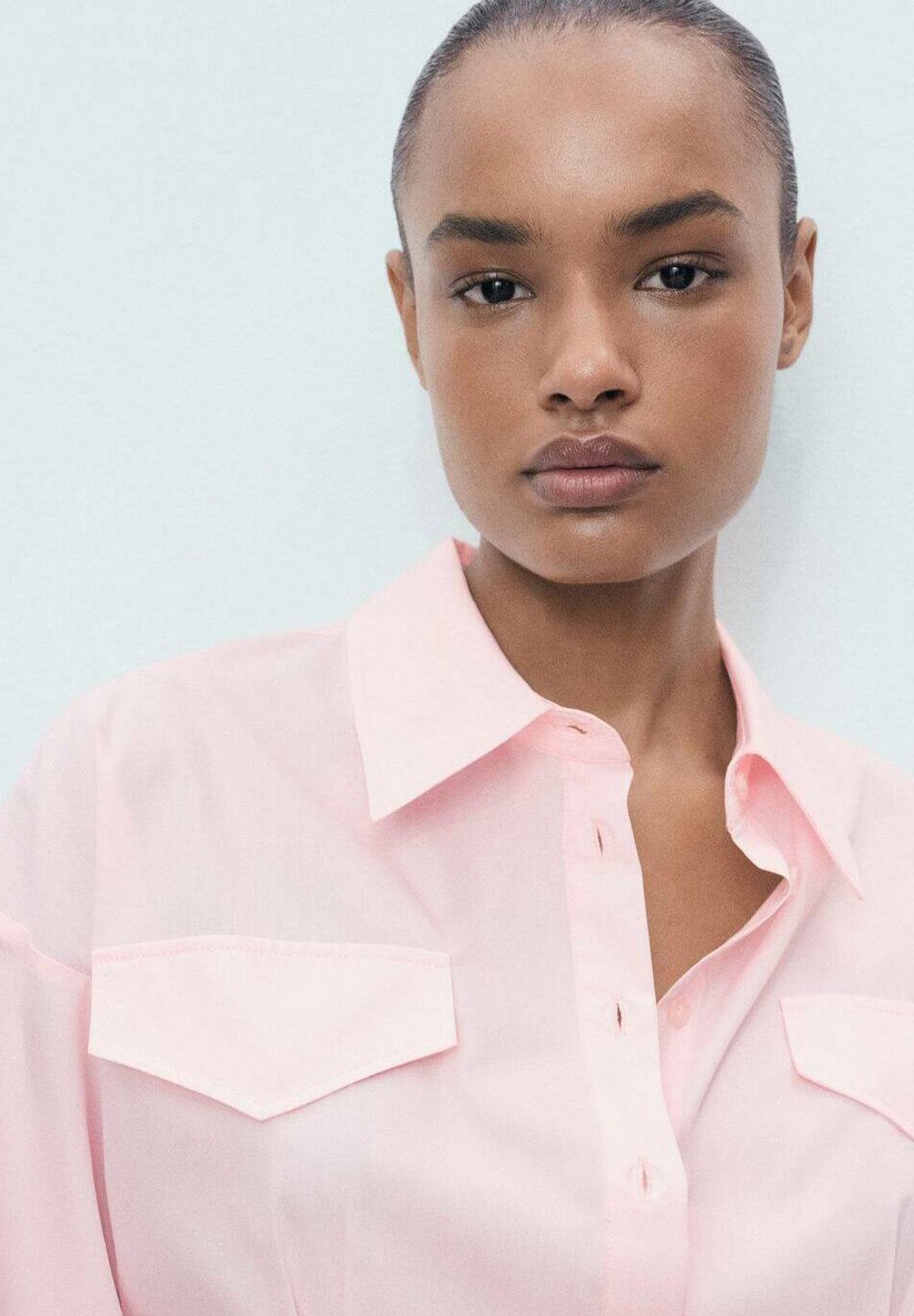 Mango MIT TASCHEN - Bluse mit Knopfleiste - rosa