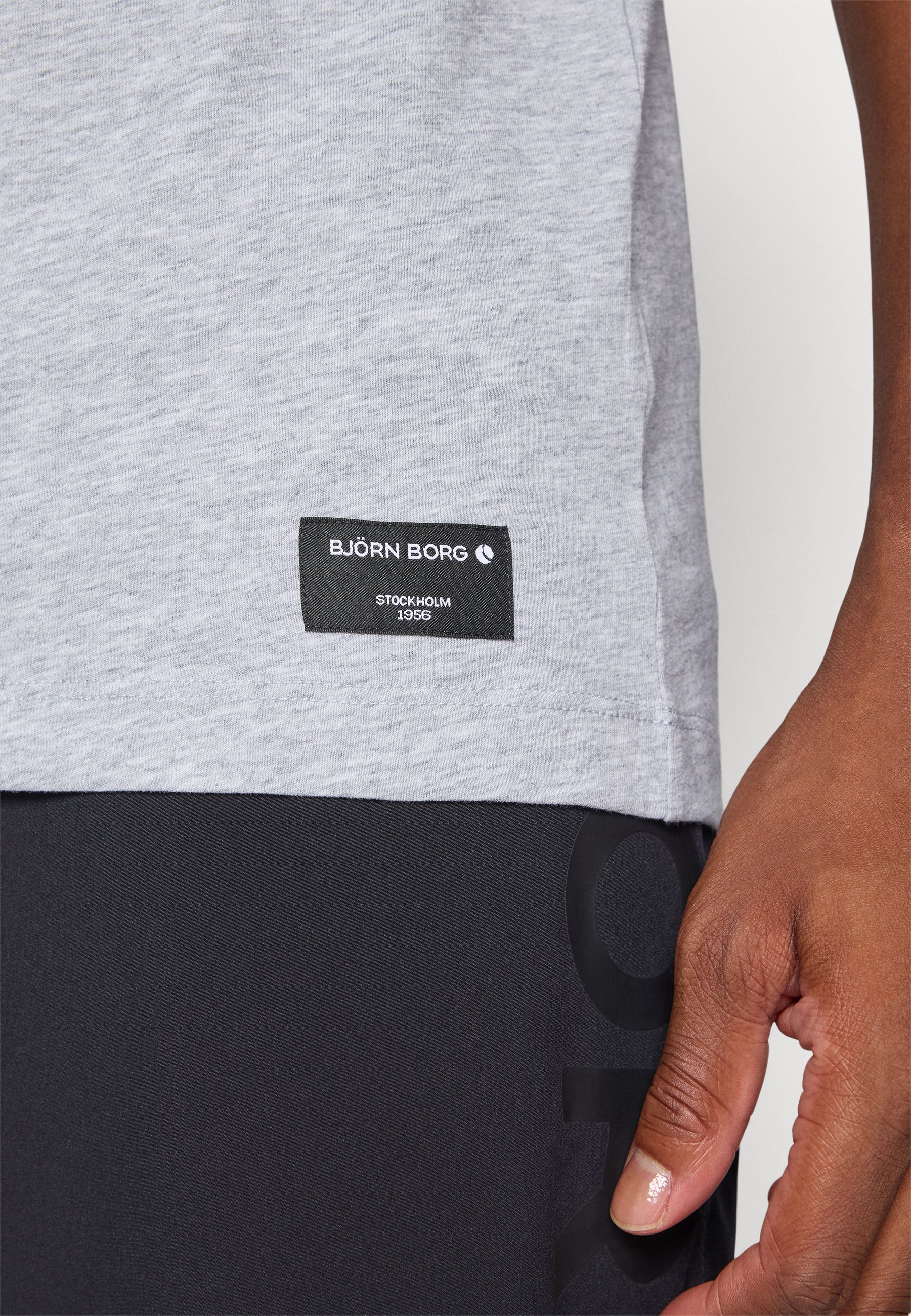 Björn Borg CENTRE - Basic T-shirt - light grey melange