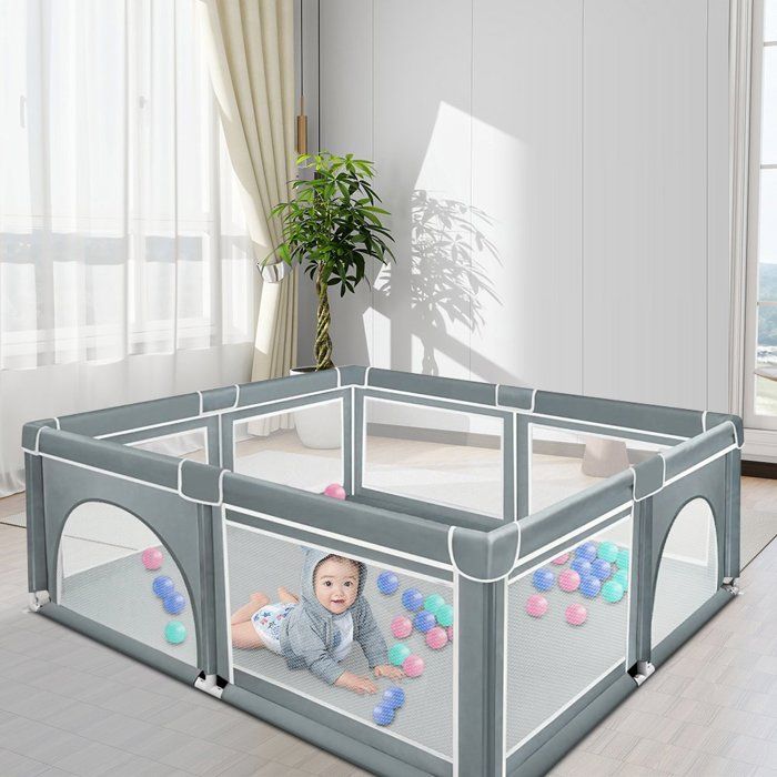 Parque infantil MIPAN - Centro de actividades para niños - Para uso interior/exterior - 180 * 150 * 66 cm - Gris