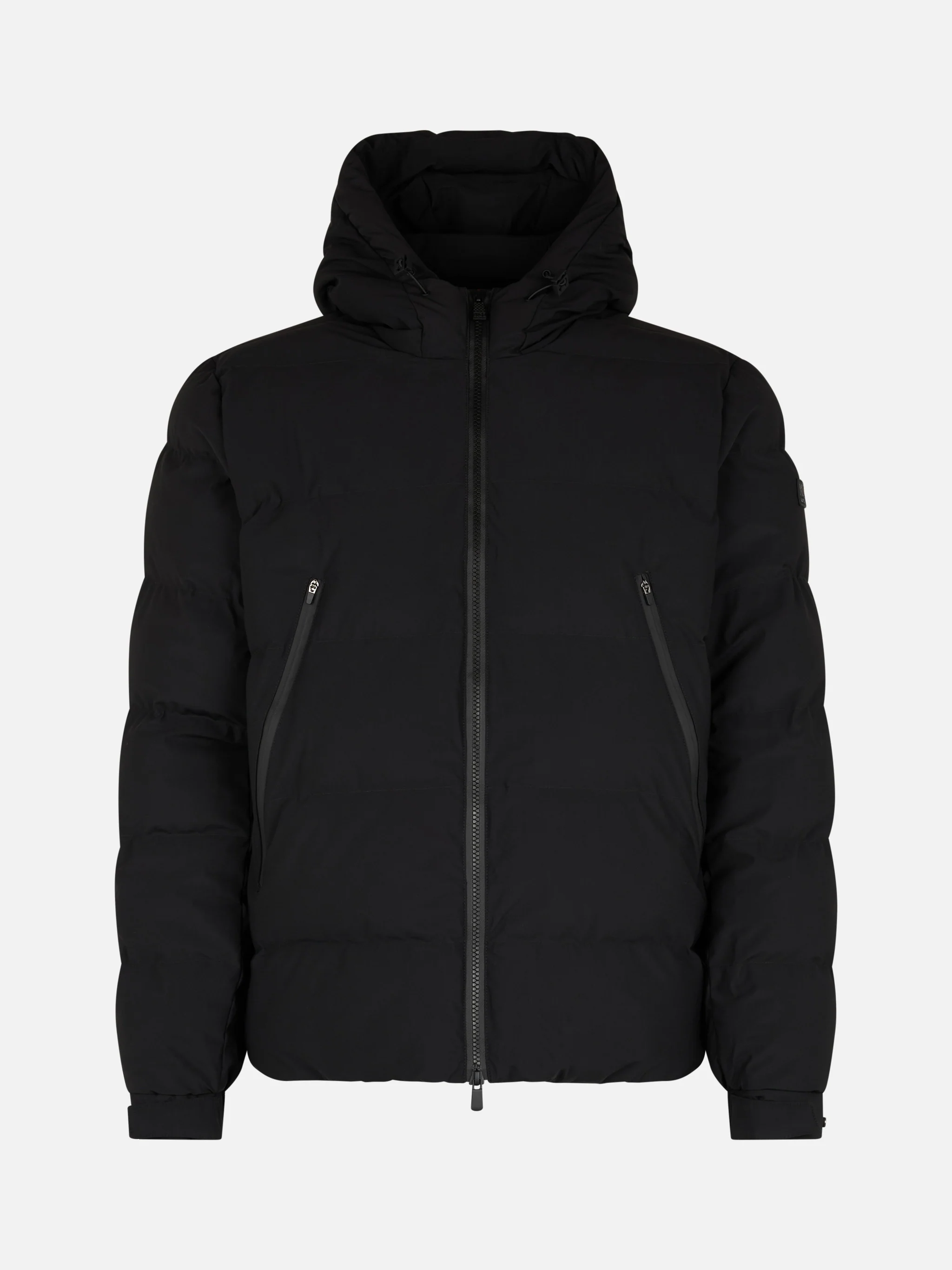 Chaqueta de plumas negra con capucha para hombre de Maier