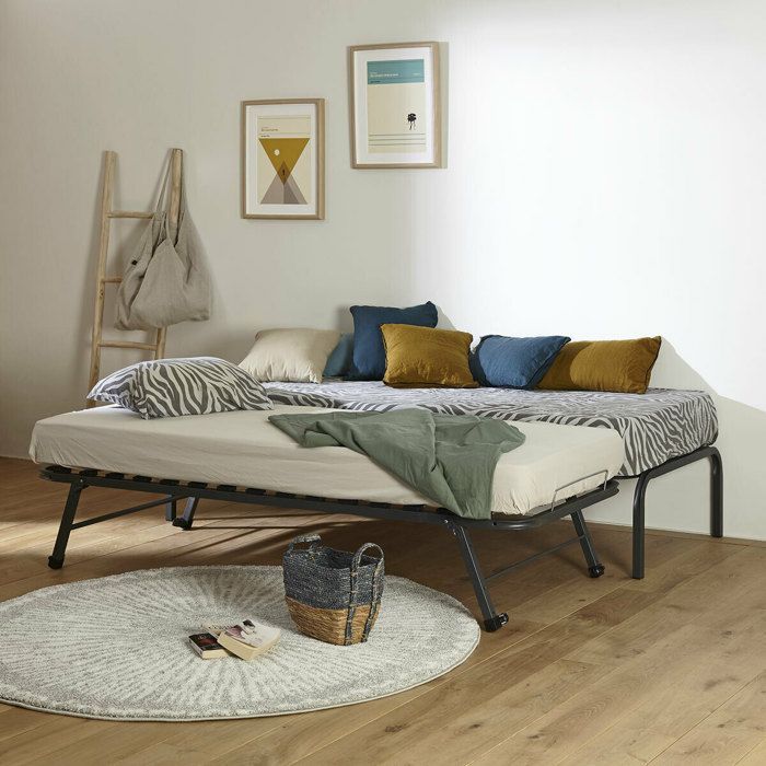 Pack sommier gigogne avec matelas Strata   90x200 cm