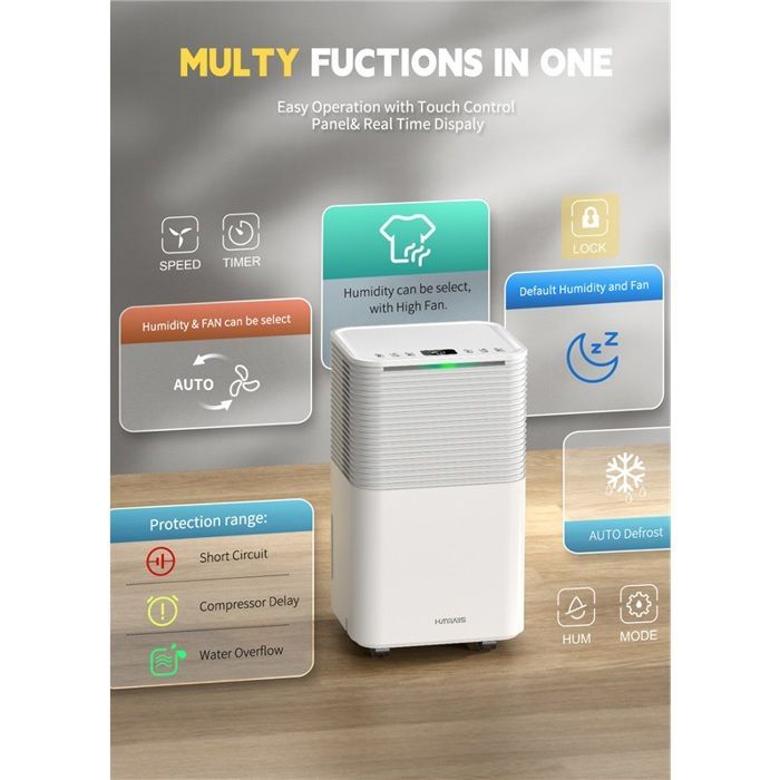 Draagbare luchtontvochtiger - HUMILABS OL12-BD031A - 12 L
