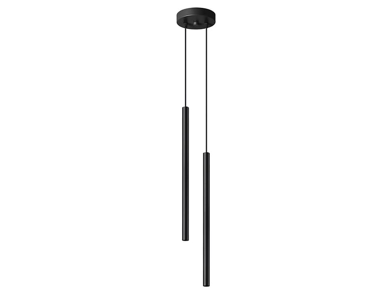 Lampa wisząca Pastelo 2-punktowa 118 cm stalowa czarna