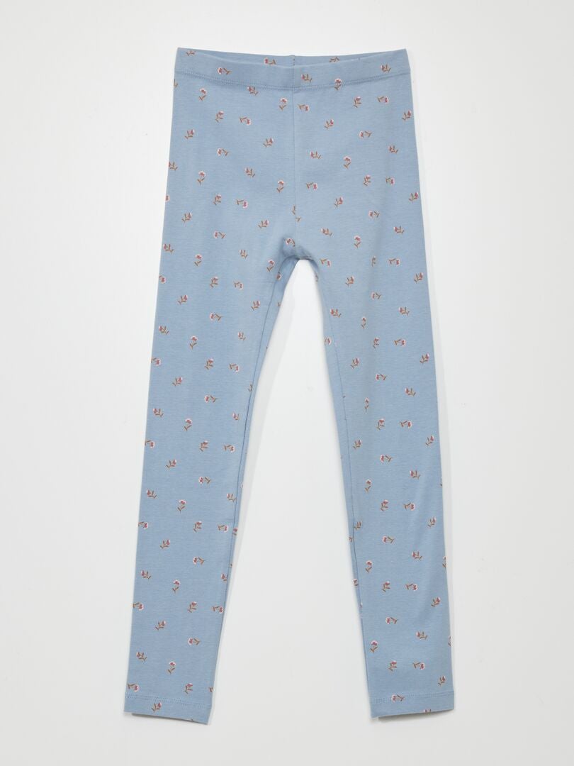 Lange legging met print - BLAUW