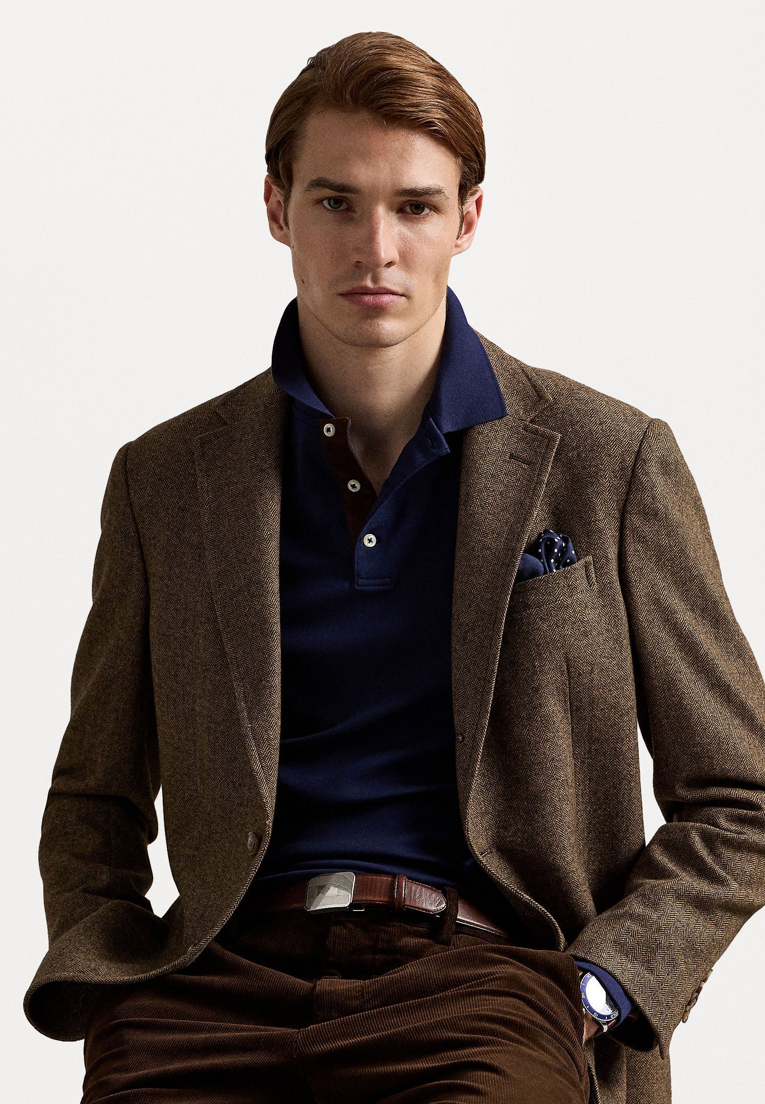Polo Ralph Lauren ilgomis rankovėmis - Polo marškinėliai - rafinuota tamsiai mėlyna