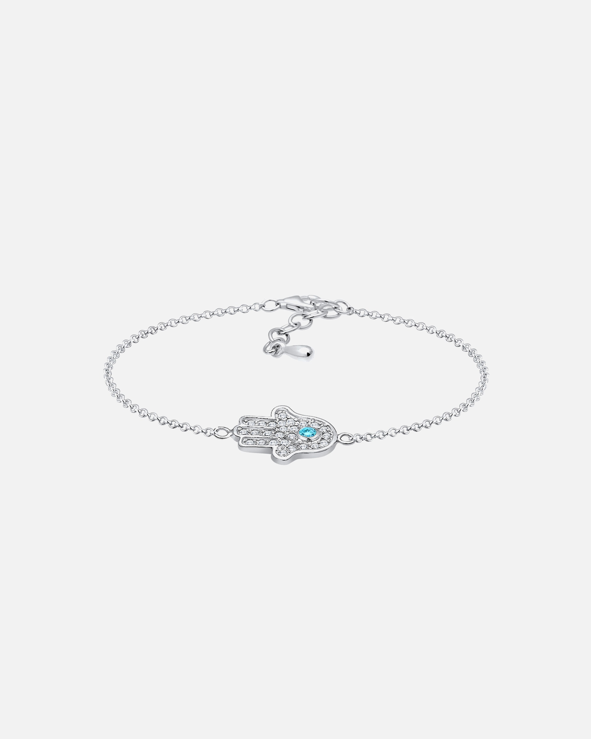 Elli Femmes Hamsa main avec zircon en argent sterling 925