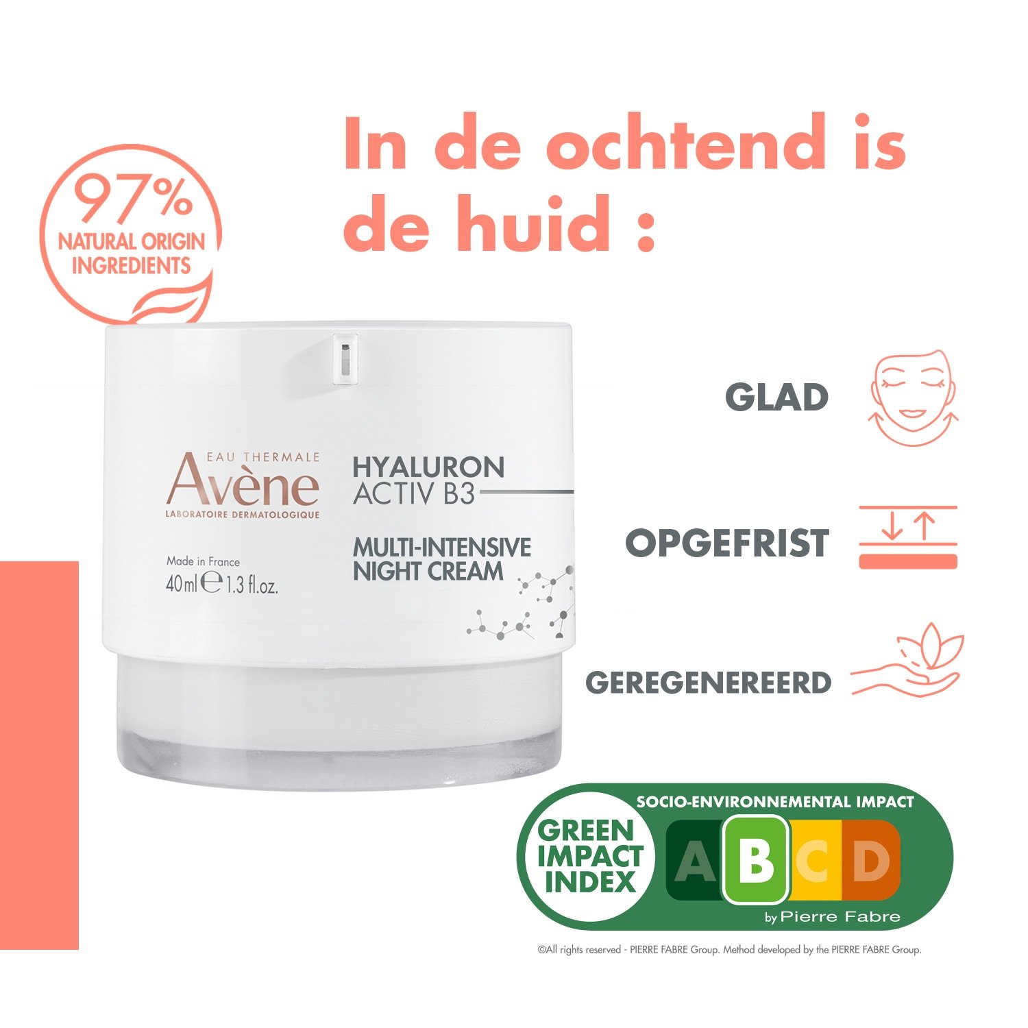 Avène noćna krema Hyaluron Activ B3 multiintenzivna noćna krema - 40 ml