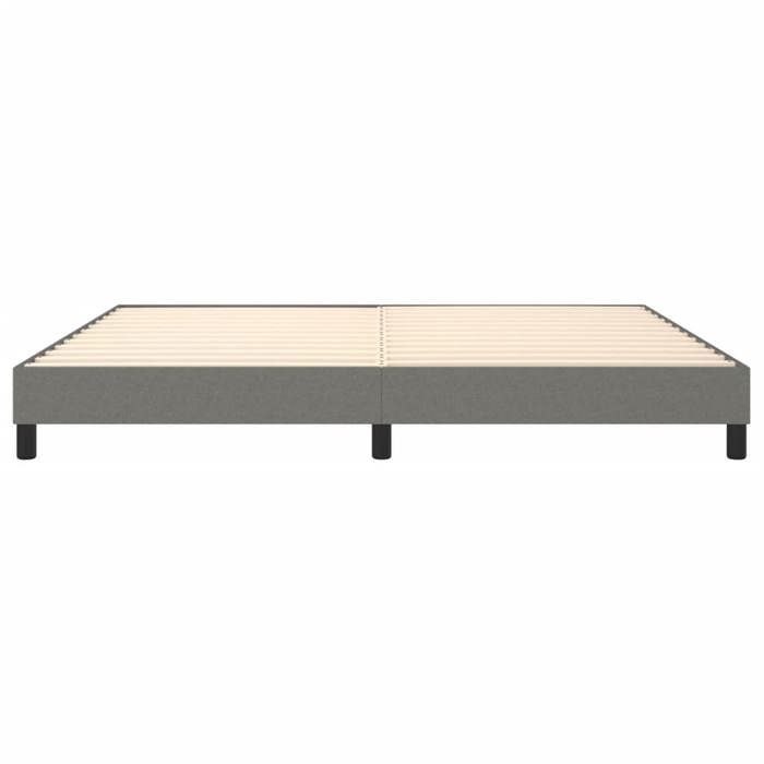 Gris 200 x 200 cm - Cama de madera - Carga máxima 150 kg - Estructura de cama de muelles gris oscuro 200x200 cm tela 005_943234