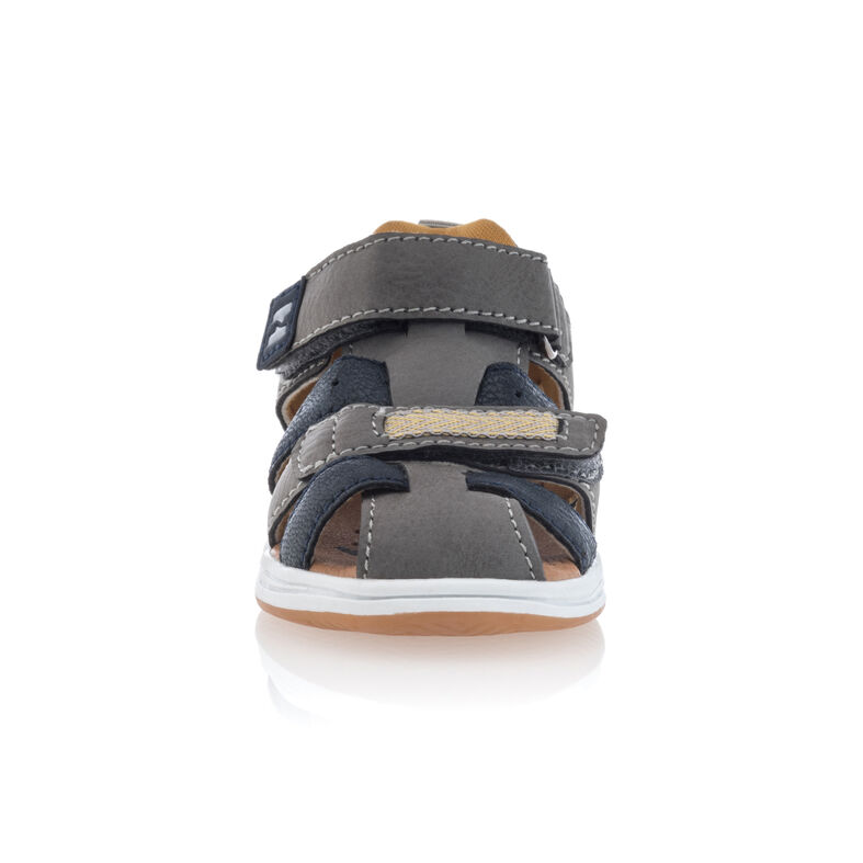 Grå sandaler/sko med åpen tå til babygutt