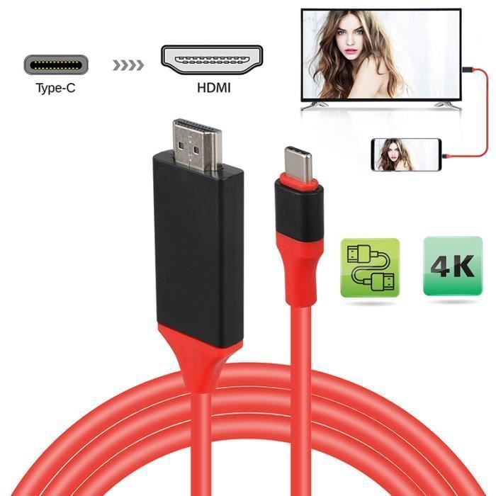Adaptador de cable - Samsung - Tipo C a HDMI - USB 3.1 - Conectores chapados en oro - Negro