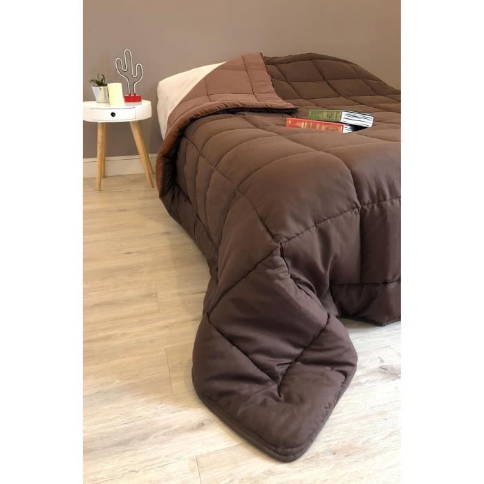 CALGARY - Warm Microfiber Duvet 400g/m² - Choco & Mocha - 200 x 200 cm