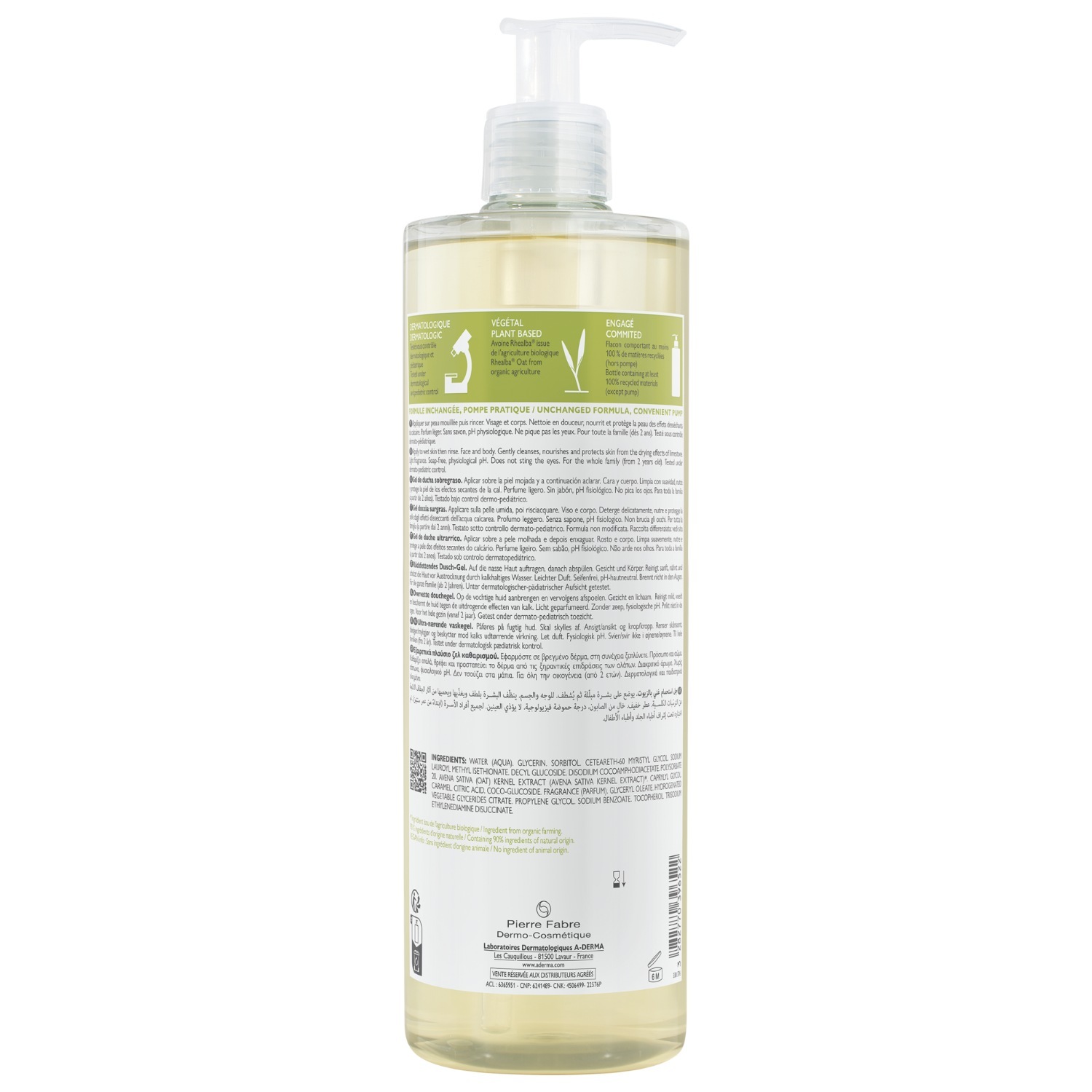A-DERMA itin sodrus dušo želė - 500 ml