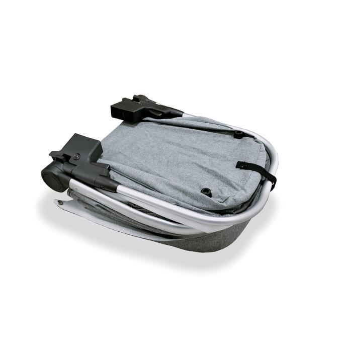 Nacelle pliable - WILLIAM KENT 1733 - Phénix Gris - Tablier et canopy inclus - De la naissance jusqu'à 9 kg
