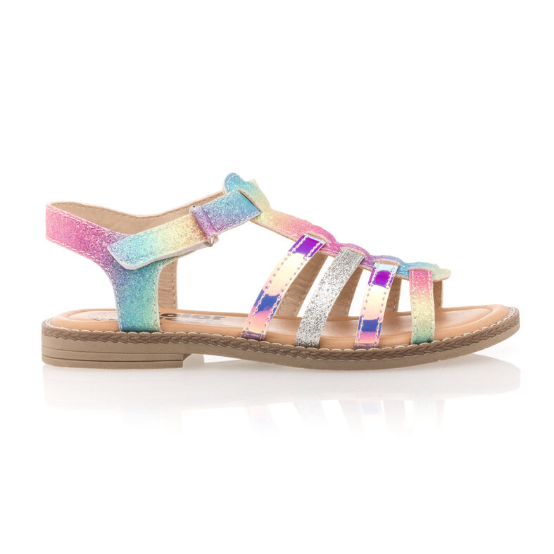 Mehrfarbige Mädchensandalen / Zehenfreie Schuhe